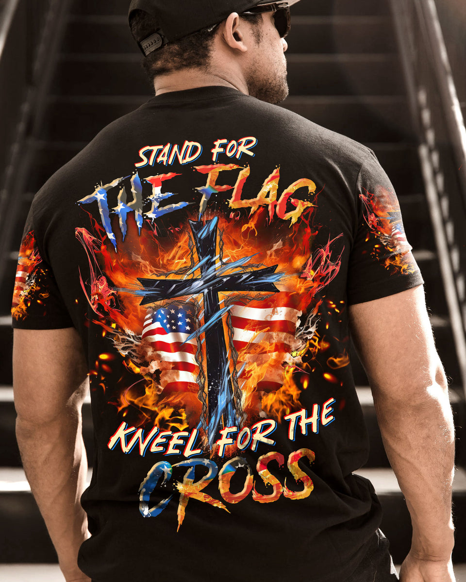 Stand For The Flag Kneel For The Cross Men's All Over Print Shirt