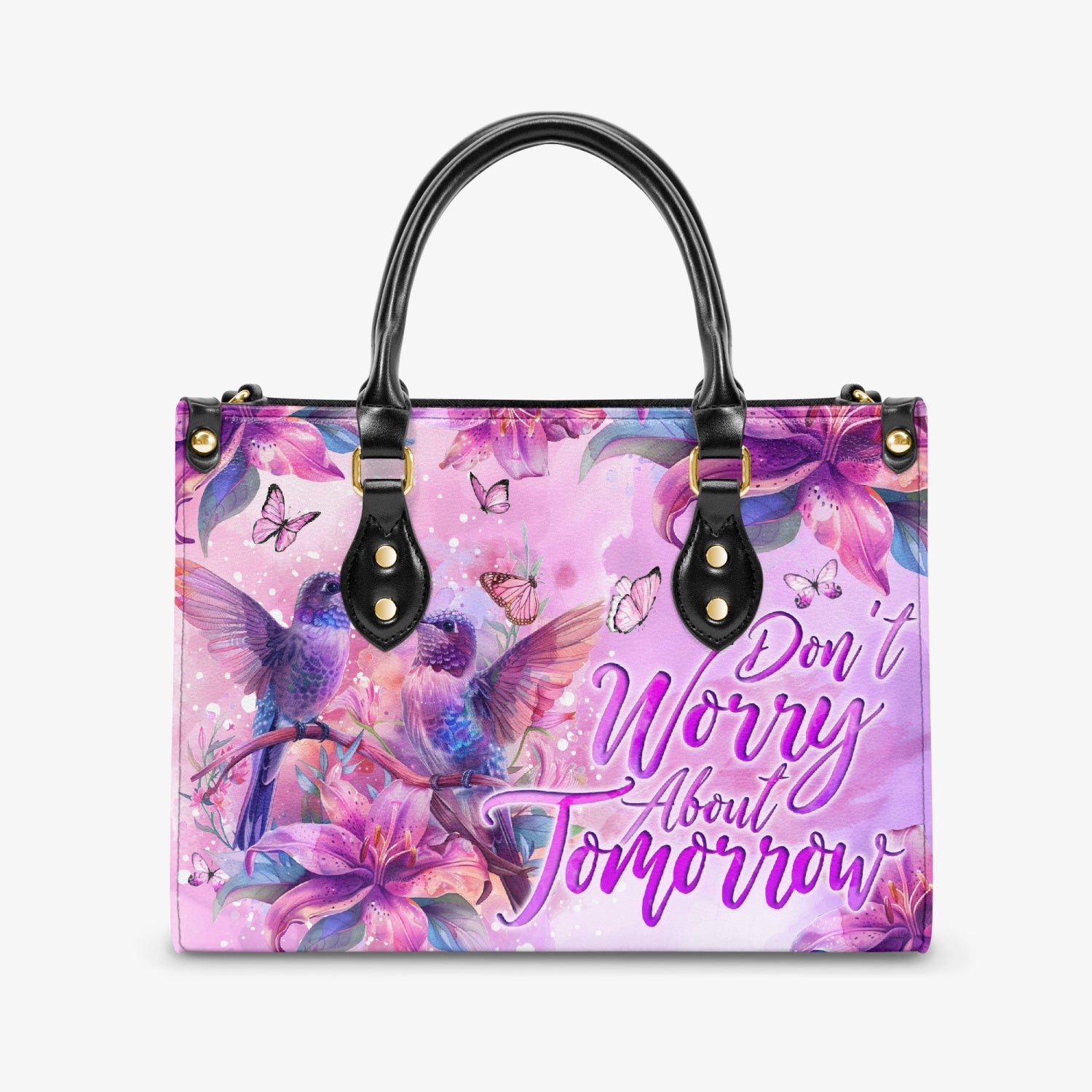 Don't Worry About Tomorrow Leather Handbag - Tyqy0404241