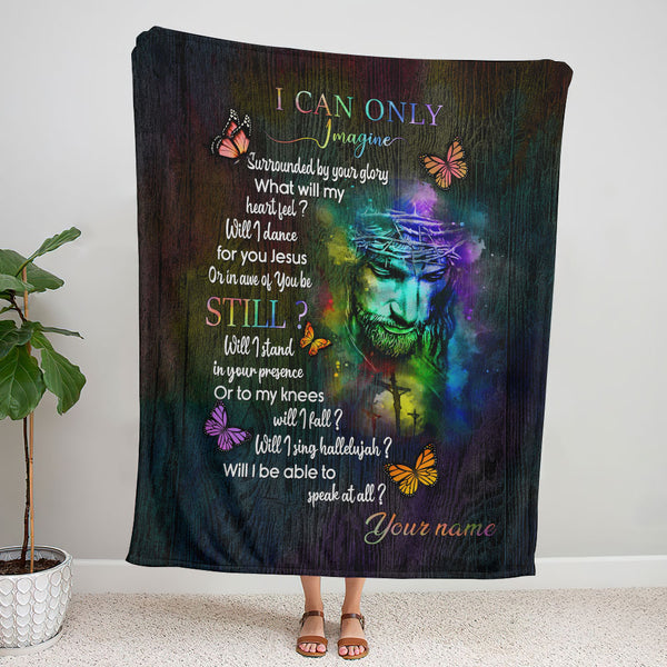 Personalized I Can Only Imagine Woven & Fleece Blanket - Tlnx3009213ki
