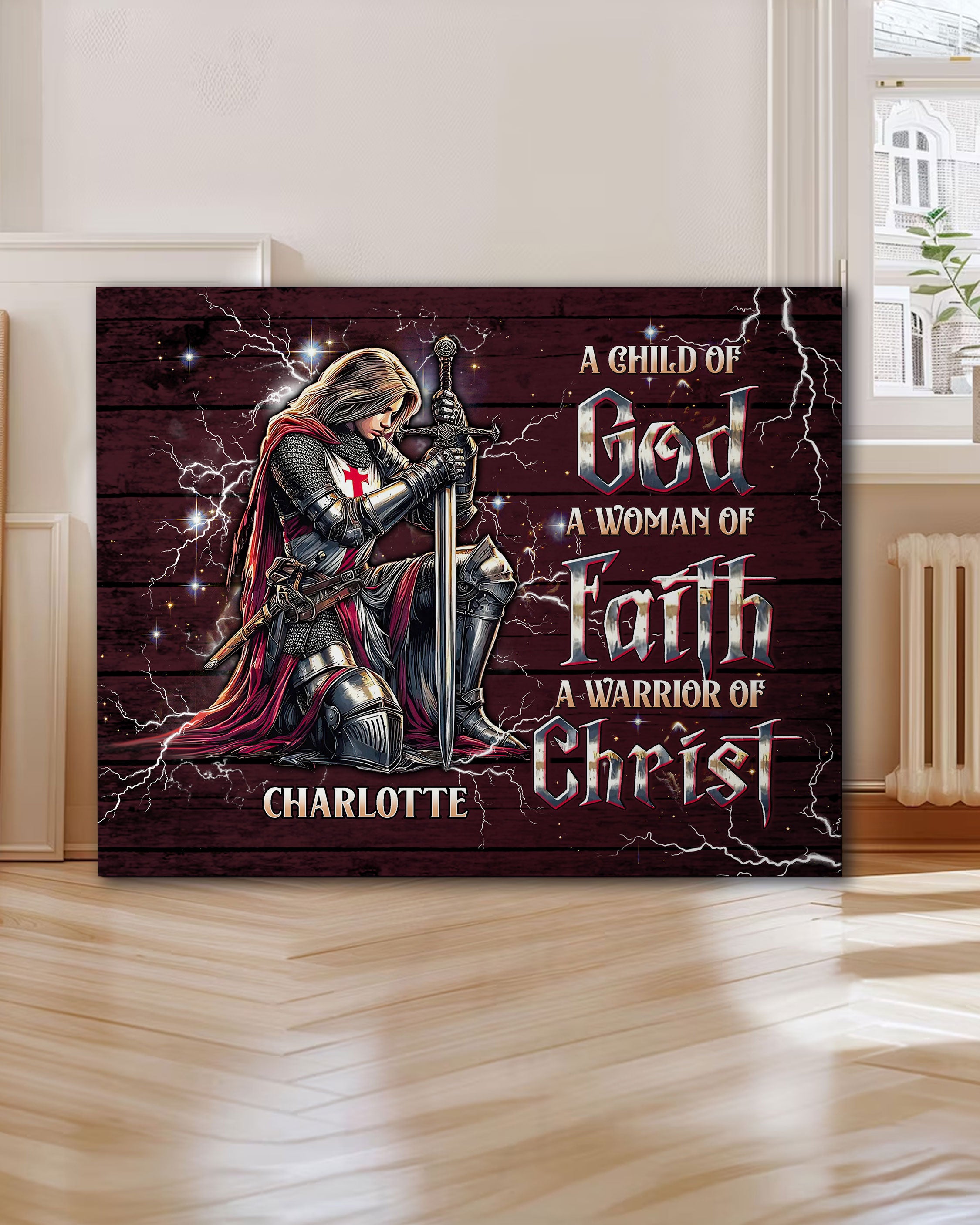 Personalized A Child Of God A Woman Of Faith Canvas - Tltw0201253