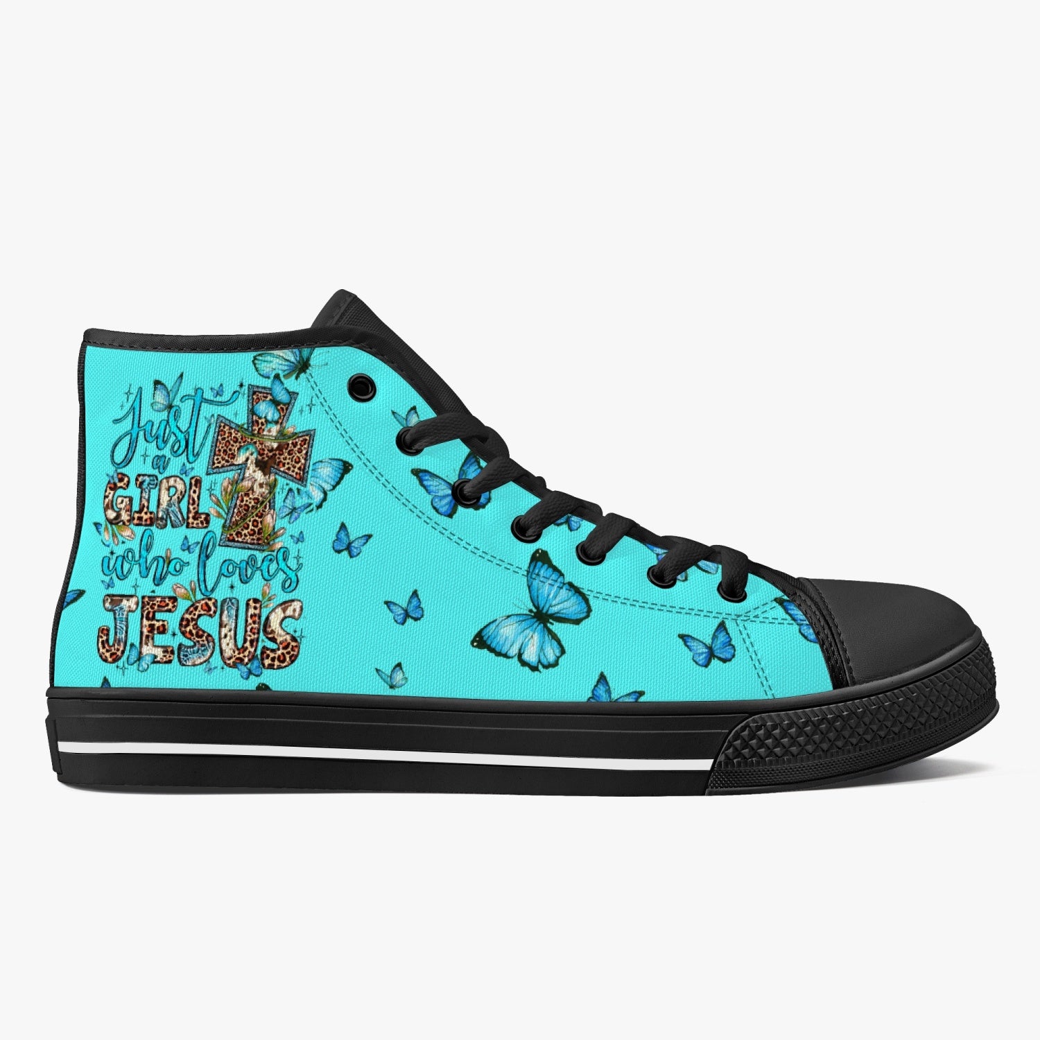 Just A Girl Who Loves Jesus High Top Canvas Shoes - Ty0707235