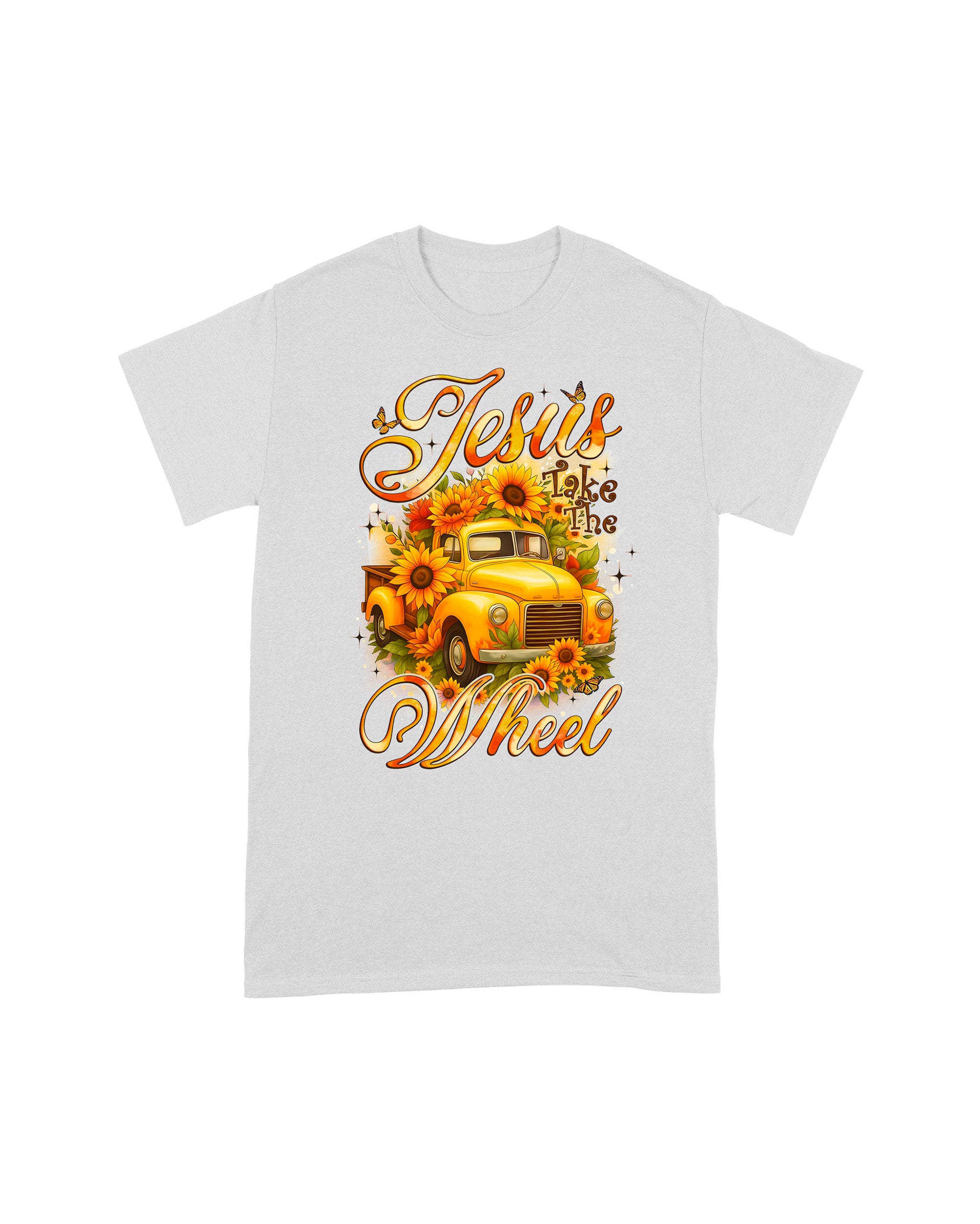 Jesus Take The Wheel Sunflowers Cotton Shirt - Tyqy2208253
