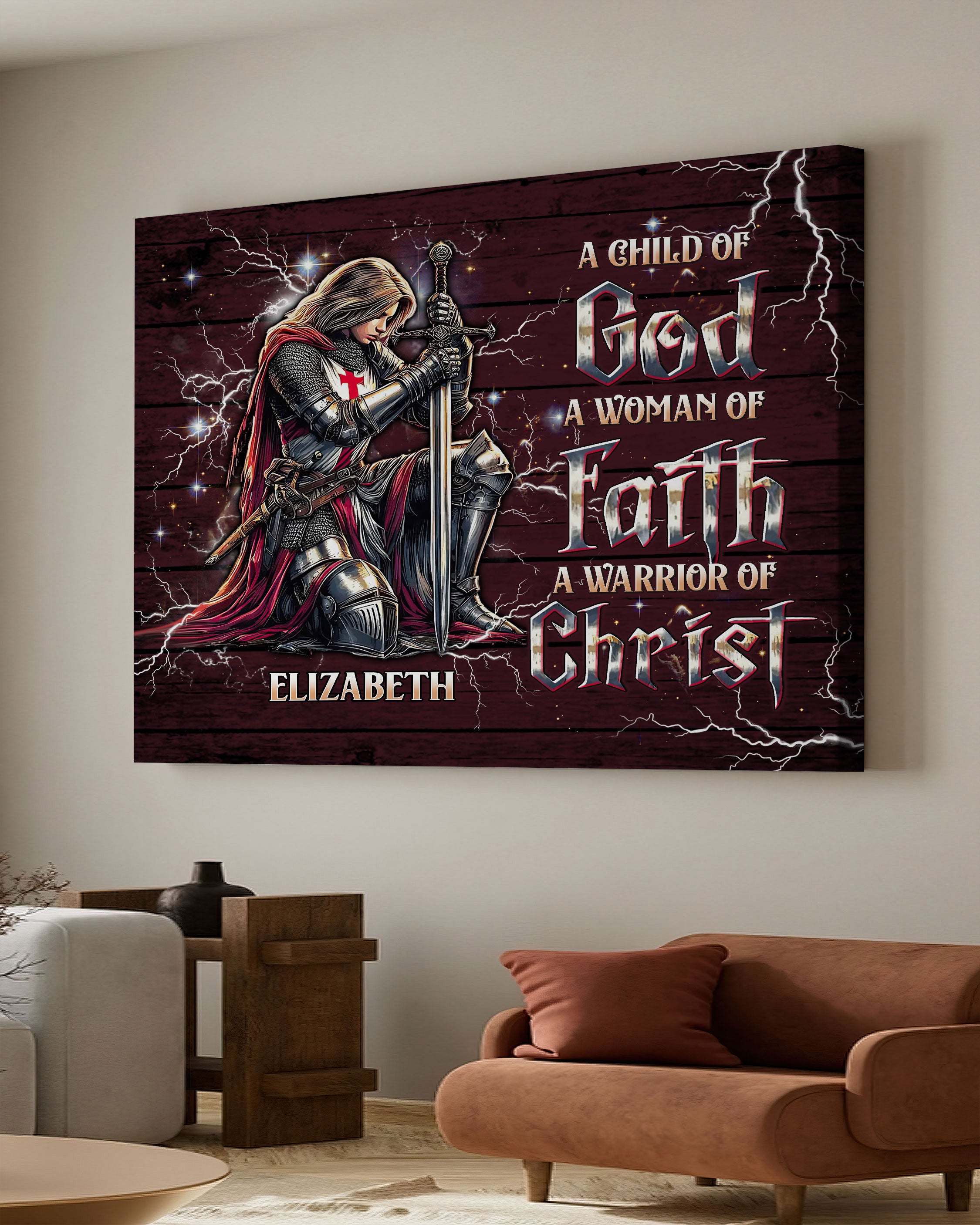 Personalized A Child Of God A Woman Of Faith Canvas - Tltw0201253