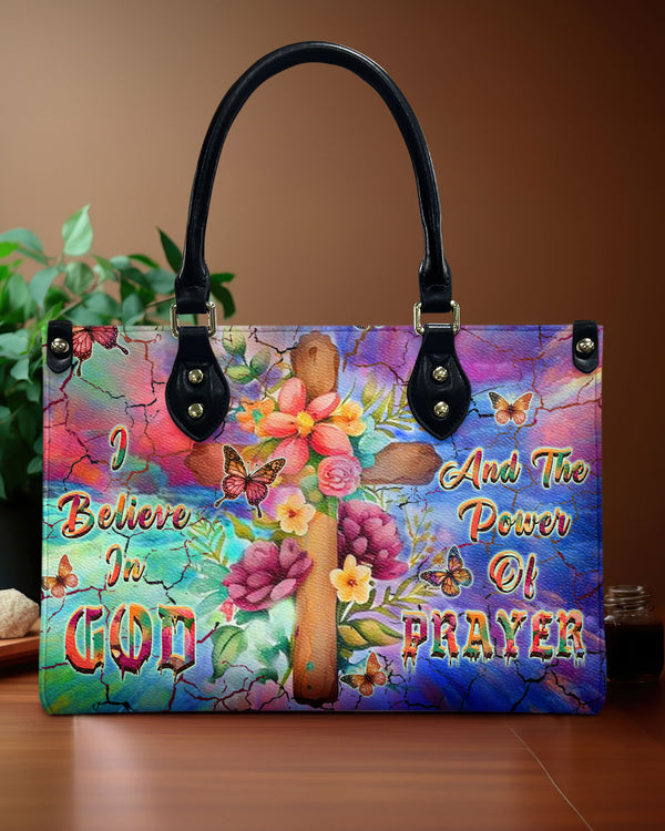 I Believe In God Leather Handbag - Yhhn1811244