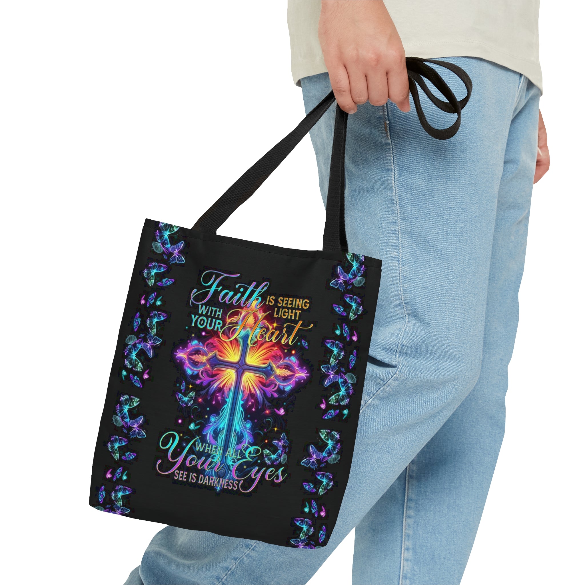 Faith Is Seeing Light With Your Heart Tote Bag - Tytm3006233