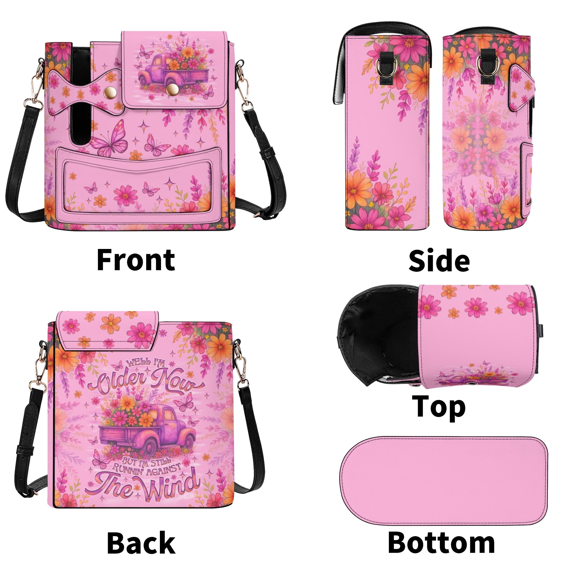 Running Against The Wind Truck Leather Tumbler Storage Bag - Tlno0608254