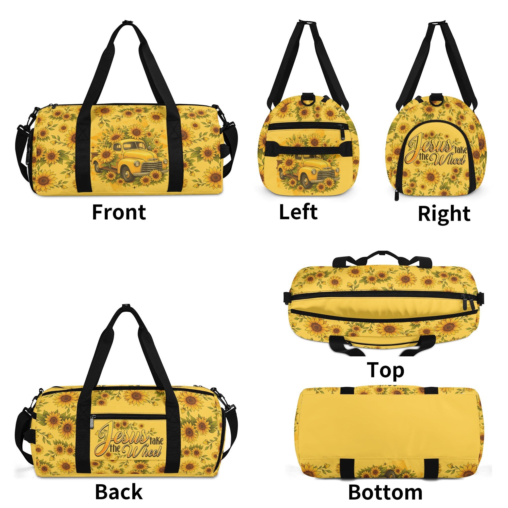 Jesus Take The Wheel Sunflower Travelling Bag - Tytd2008254