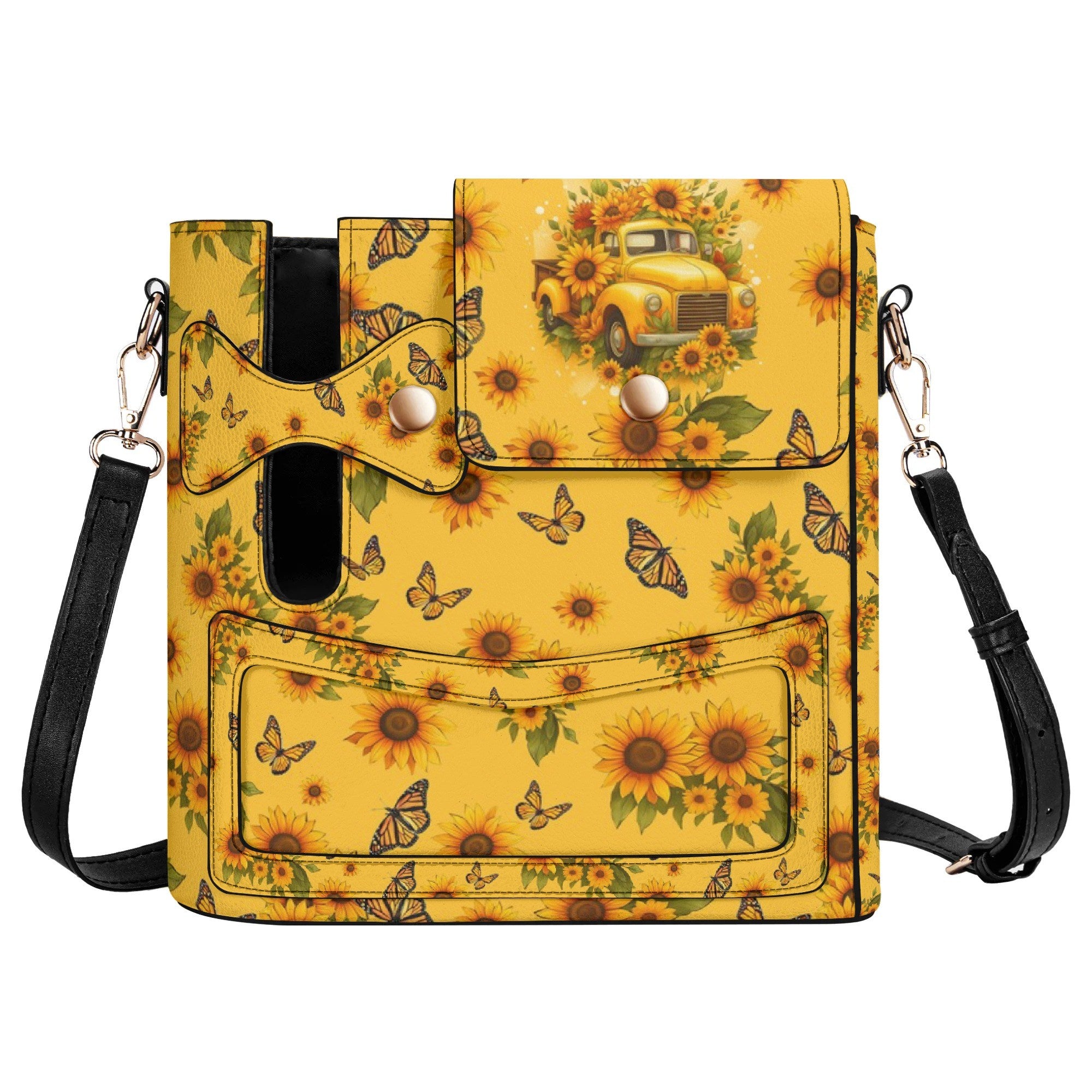 Jesus Take The Wheel Sunflowers Leather Tumbler Storage Bag - Tyqy2308255
