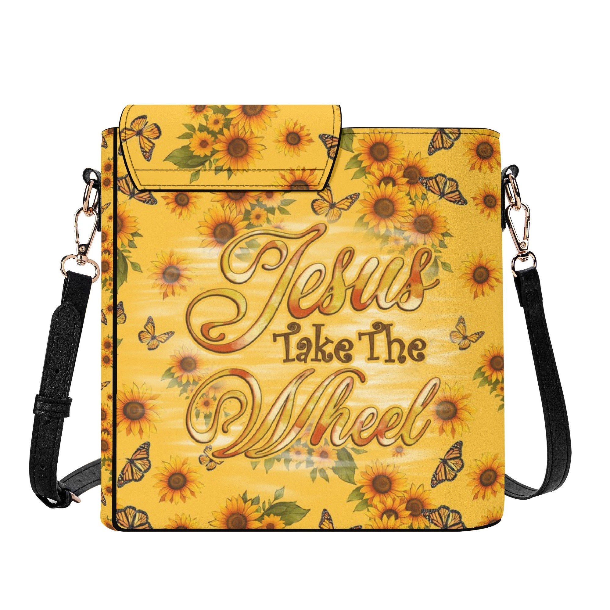 Jesus Take The Wheel Sunflowers Leather Tumbler Storage Bag - Tyqy2308255