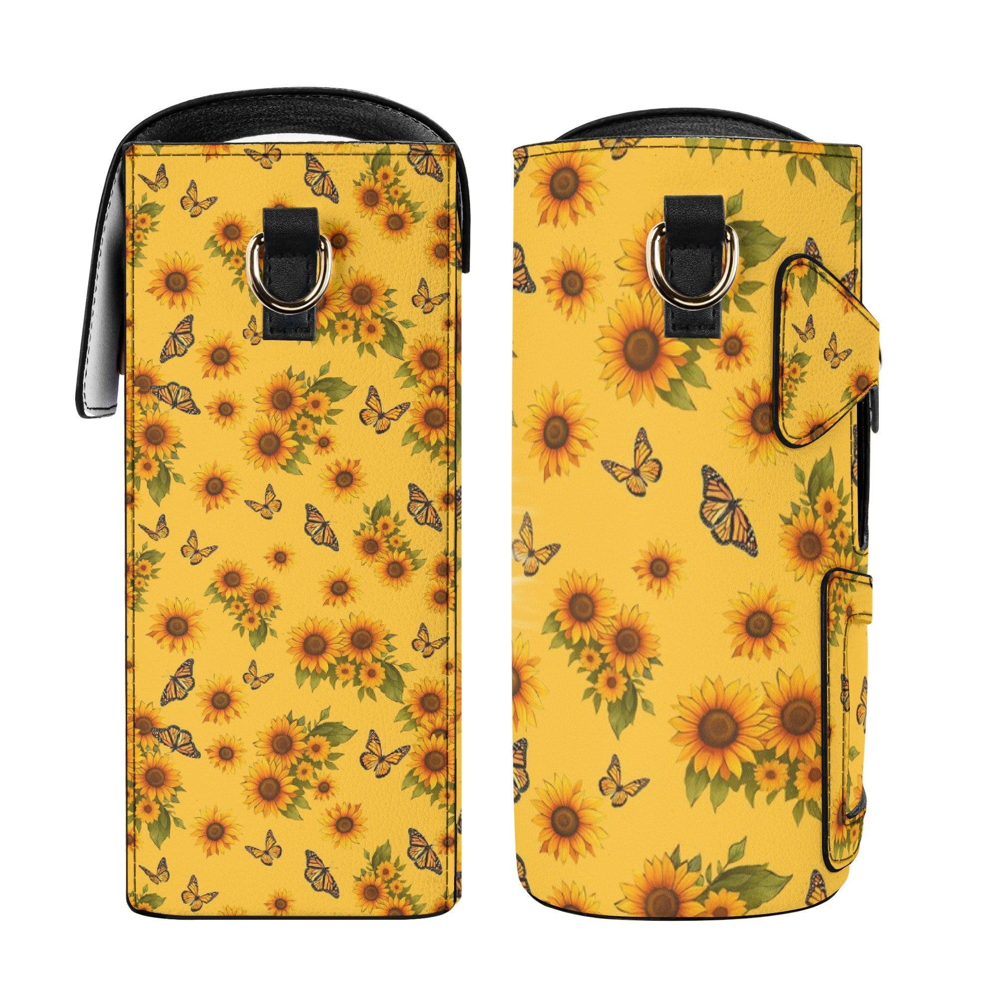 Jesus Take The Wheel Sunflowers Leather Tumbler Storage Bag - Tyqy2308255