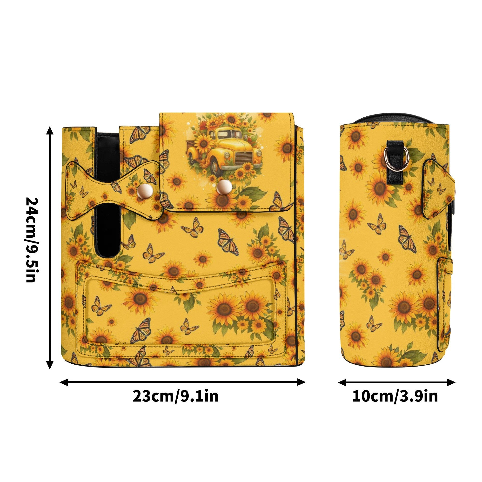 Jesus Take The Wheel Sunflowers Leather Tumbler Storage Bag - Tyqy2308255