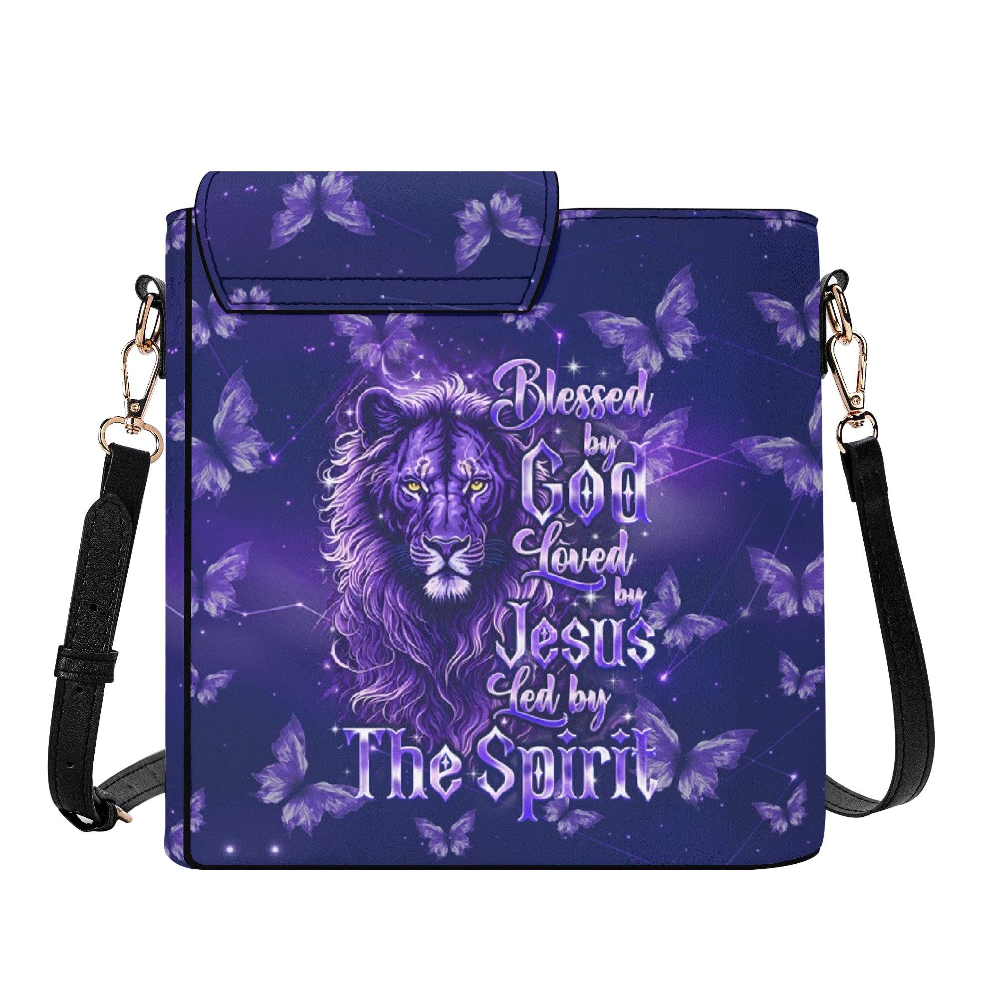 Blessed By God Loved By Jesus Lion Leather Tumbler Storage Bag - Tyqy23082511