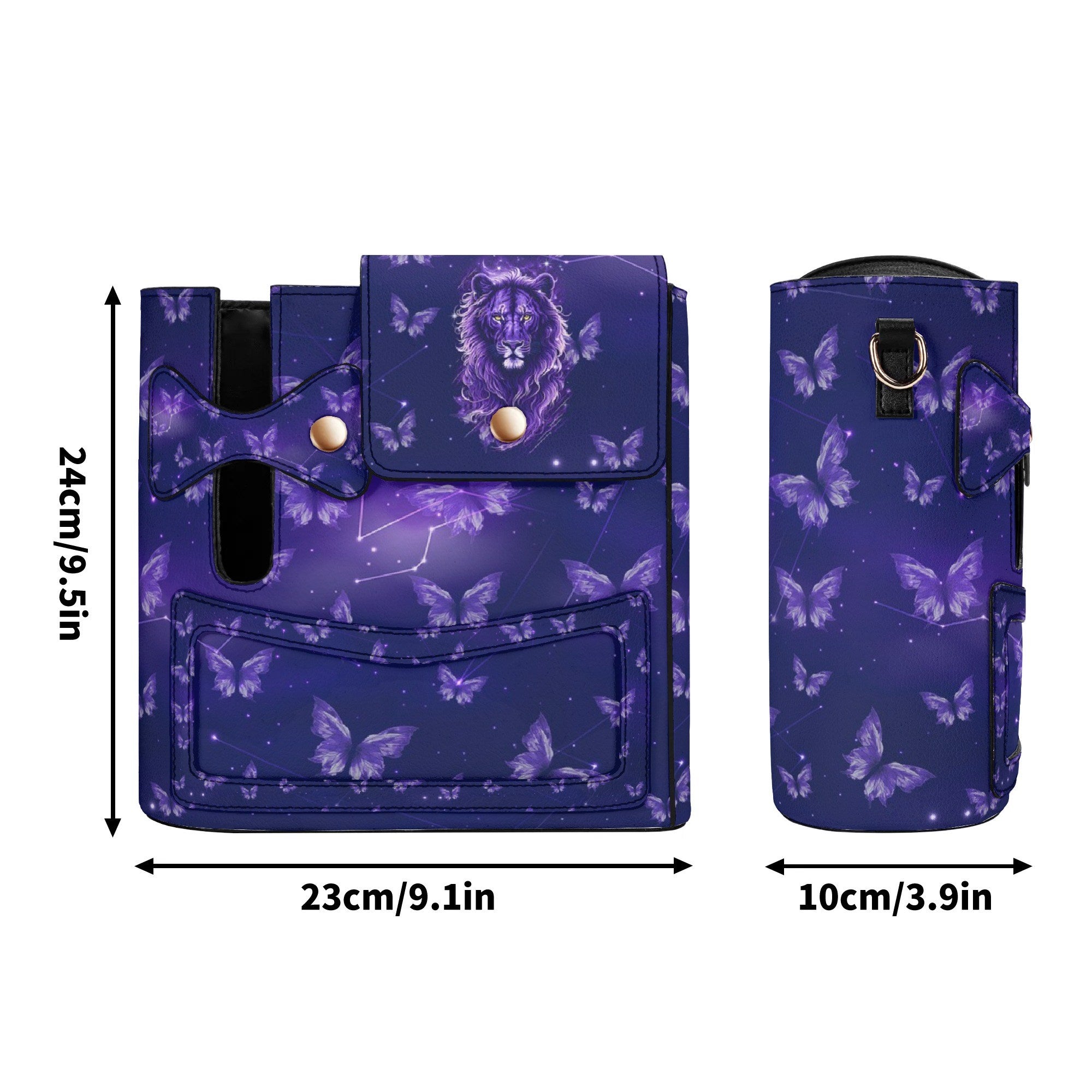 Blessed By God Loved By Jesus Lion Leather Tumbler Storage Bag - Tyqy23082511