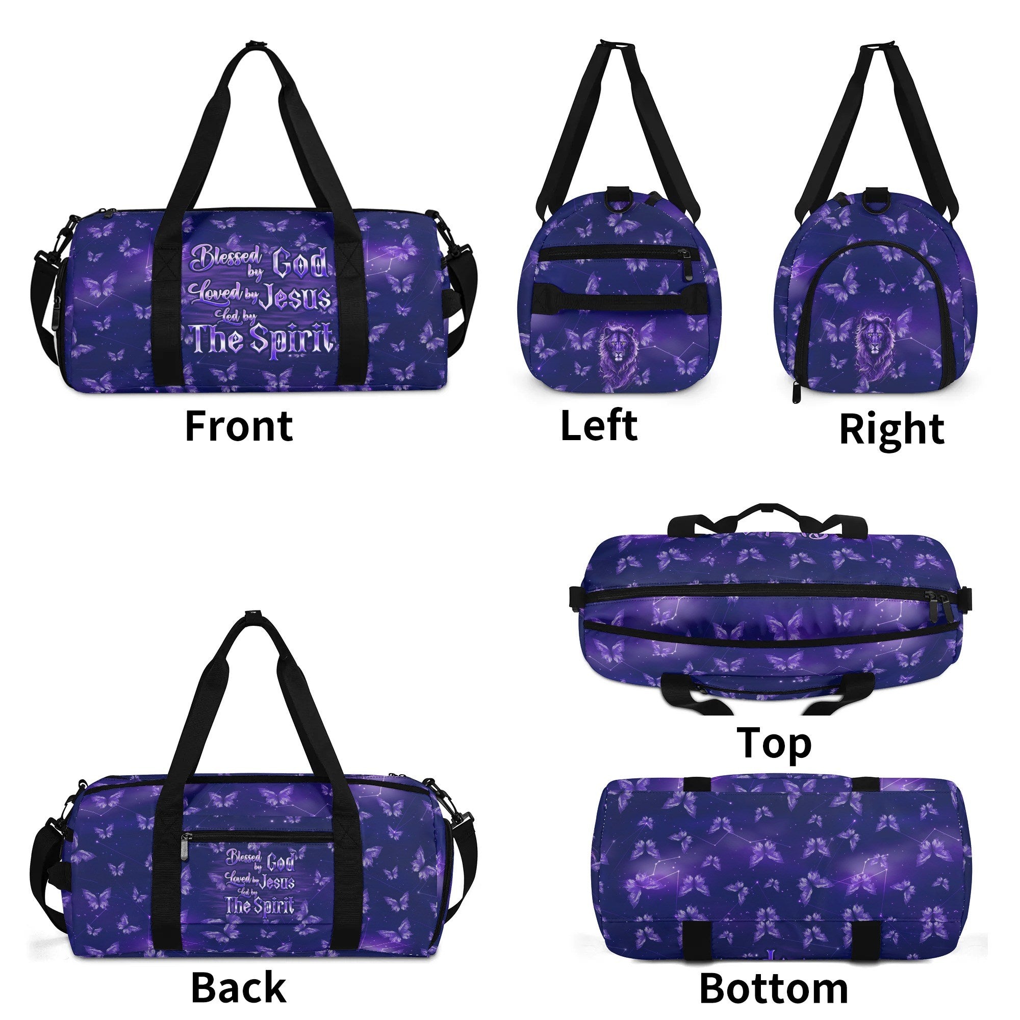 Blessed By God Loved By Jesus Lion Travelling Bag - Tyqy2508252