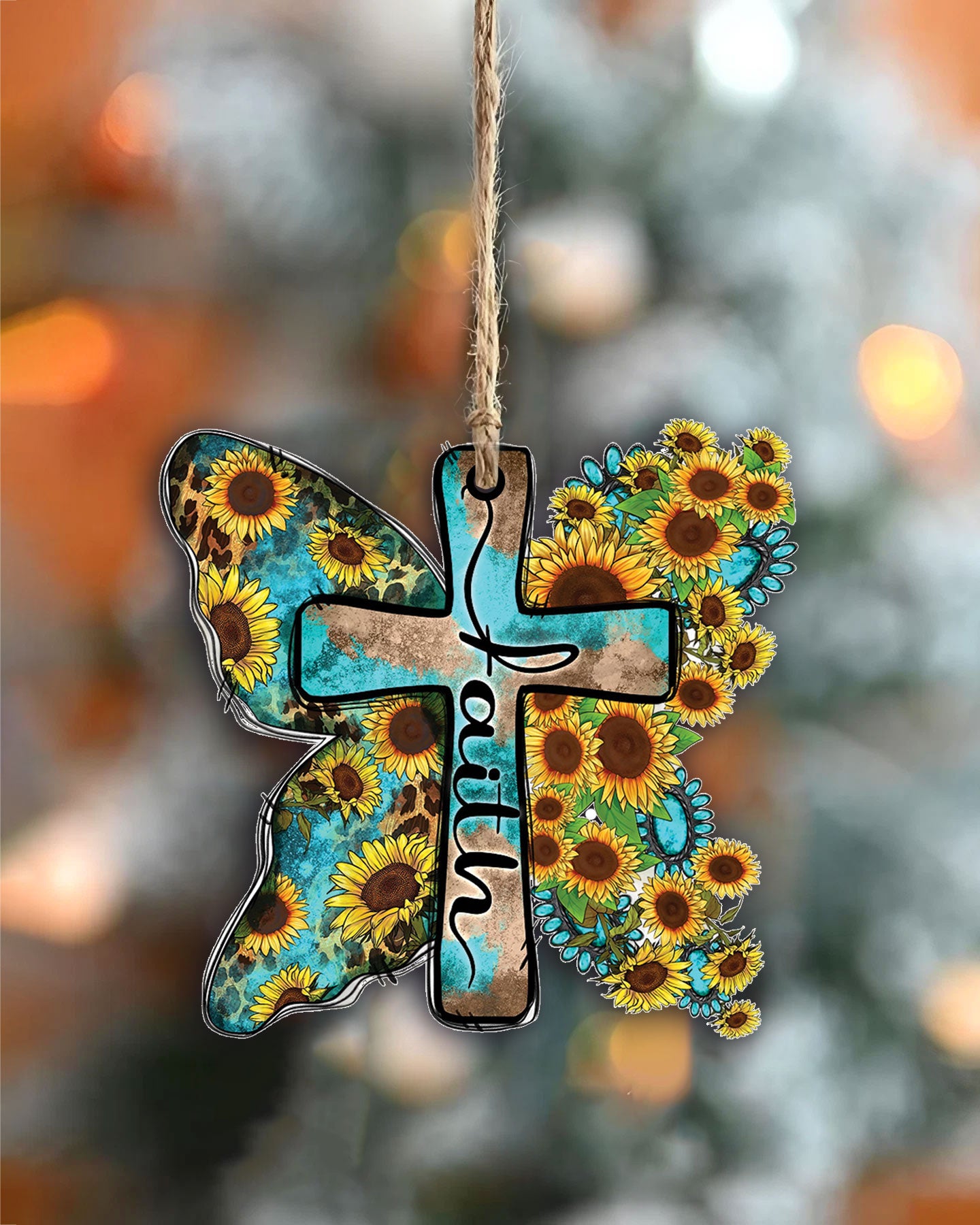 Faith Butterfly Sunflowers Ornament & Keychain - Yhlt0809255