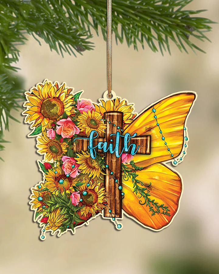 Faith Butterfly Sunflowers Ornament & Keychain - Yhhn0509255