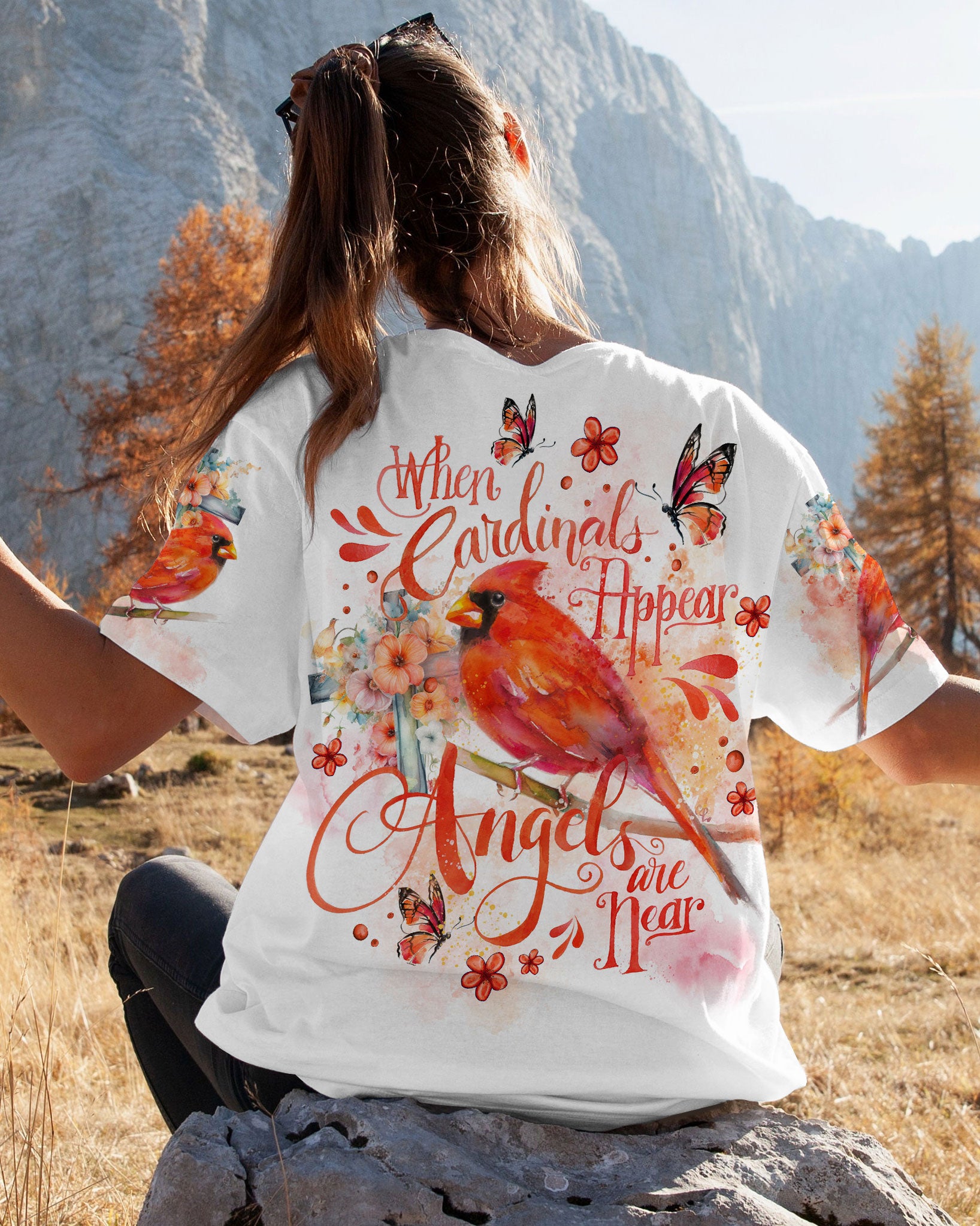 When Cardinals Appear Angels Are Near Women's All Over Print Shirt - T –  FAITH HOPE LOVE