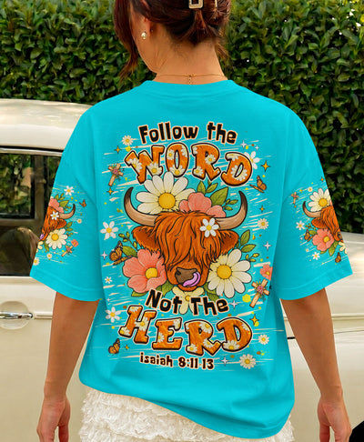 Follow The Word Highland Cow  Women's All Over Print Shirt - Tlhn0707262