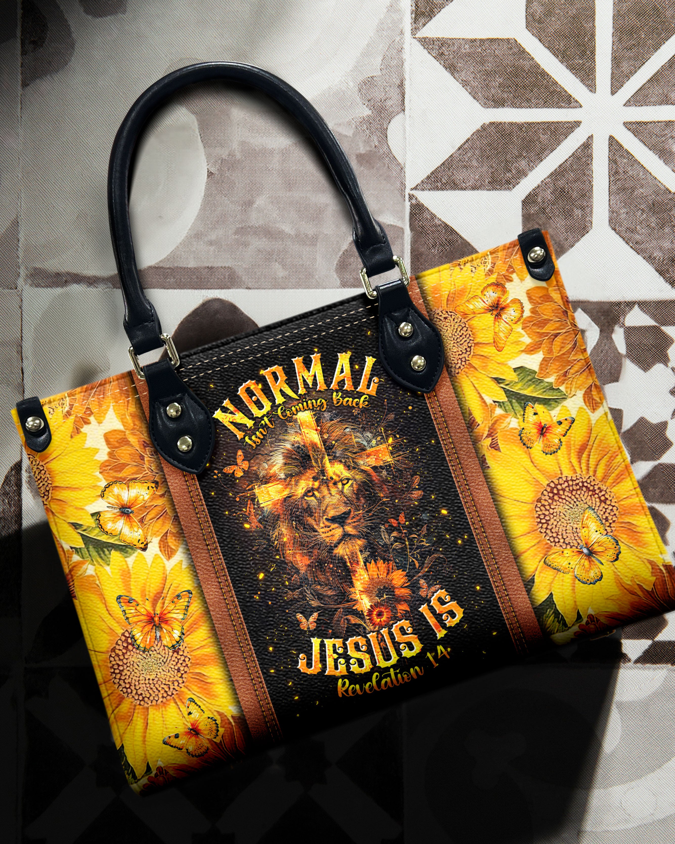 Normal Isn't Coming Back Leather Handbag - Tlnt0804245