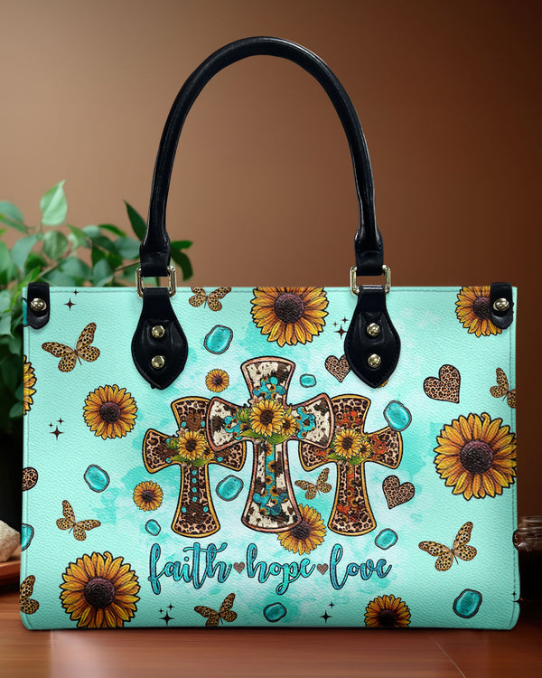 Faith Hope Love Cross Boho Leather Handbag - Tltr2506244