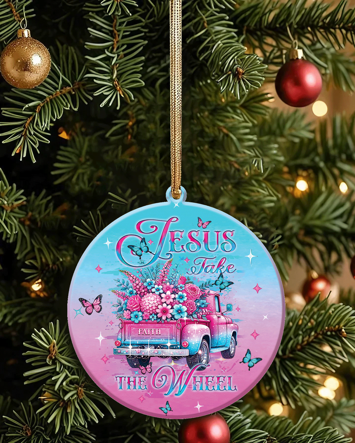 Jesus Take The Wheel Ornament & Keychain - Yhlt2808257