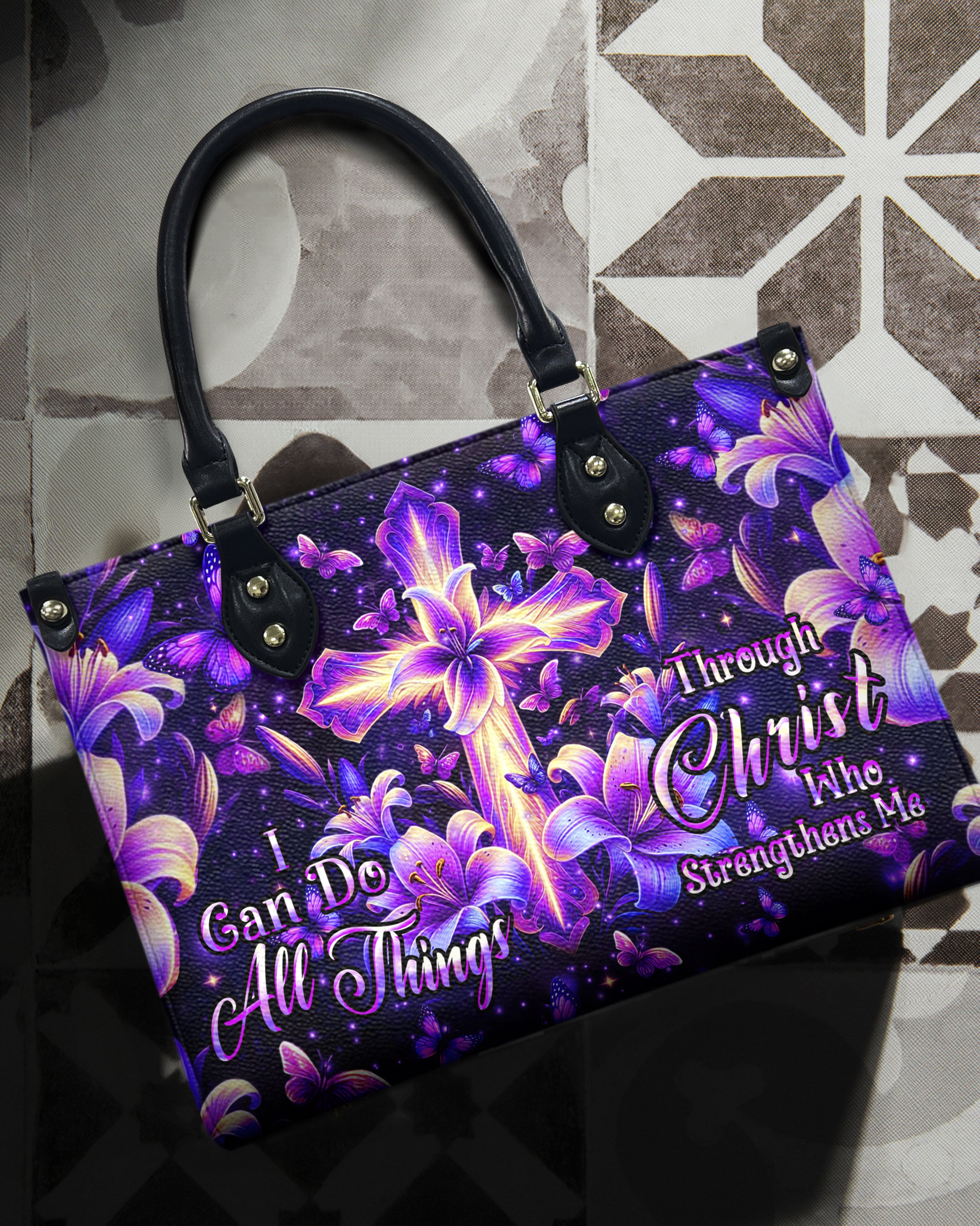I Can Do All Things Leather Handbag - Yhhn2803243