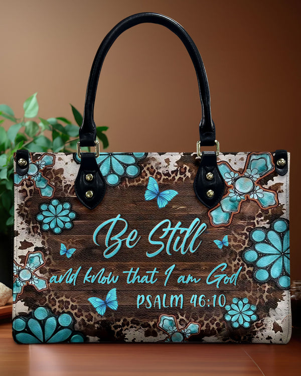 Be Still And Know That I Am God Leather Handbag - Yhln0307244