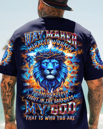 Way Maker Miracle Worker Cross Lion Men's All Over Print Shirt - Yhln2405241