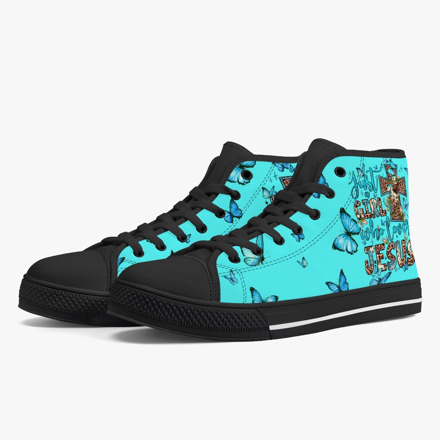 Just A Girl Who Loves Jesus High Top Canvas Shoes - Ty0707235