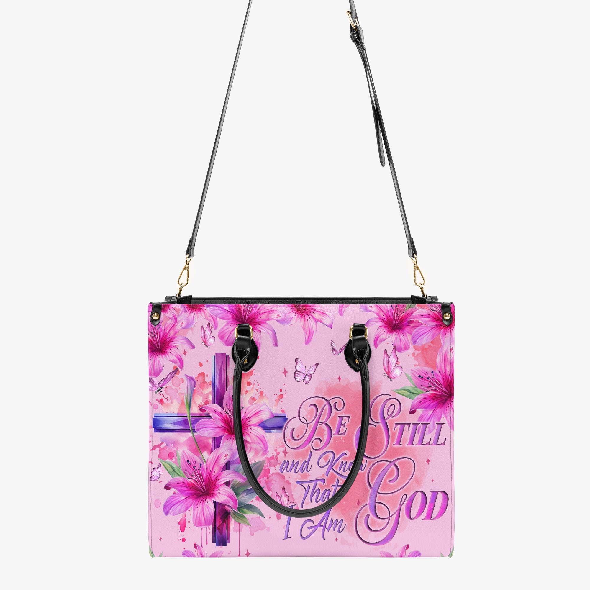 Be Still And Know That I Am God Leather Handbag - Tyqy0204244