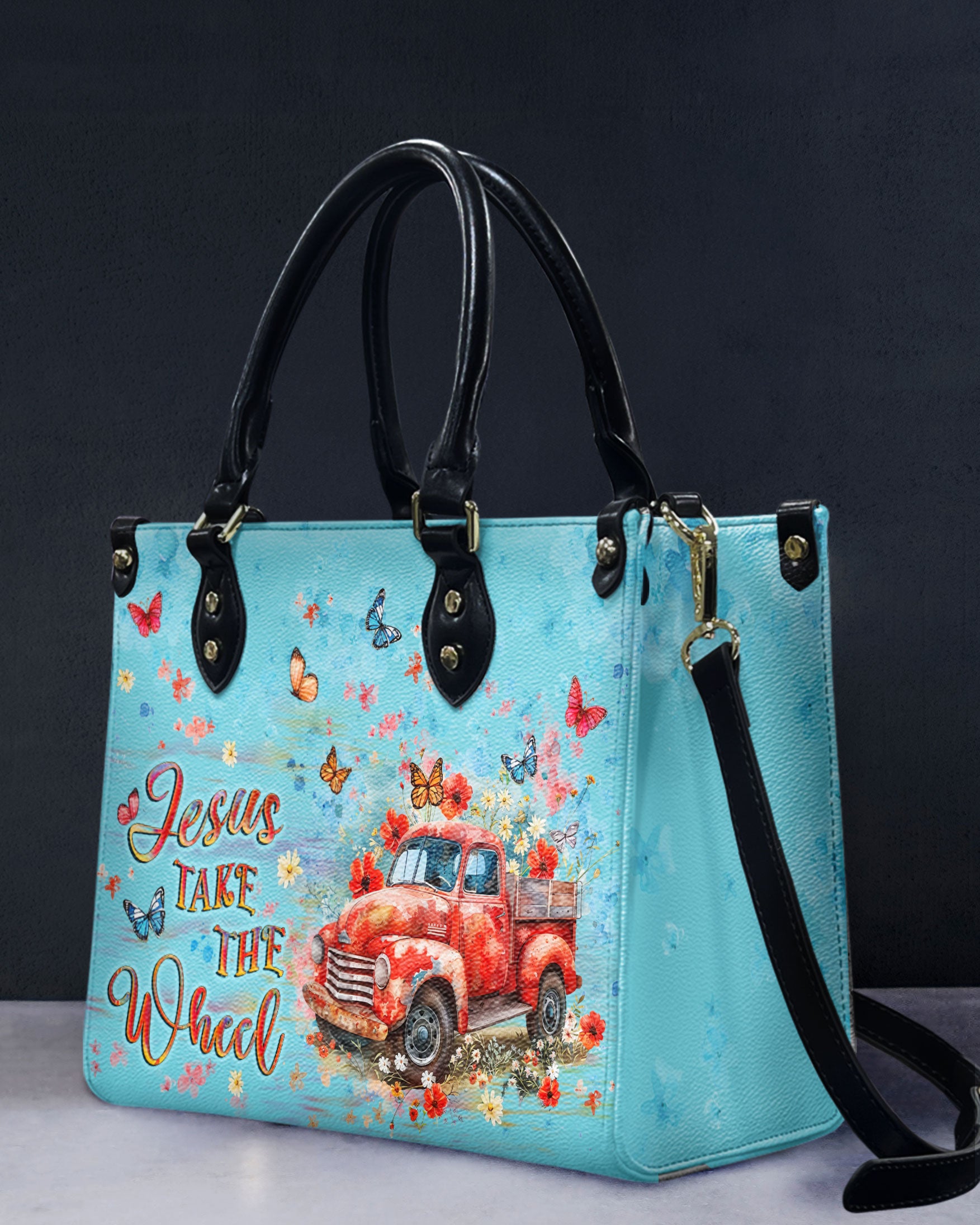 Jesus Take The Wheel Leather Handbag - Yhlt1607244