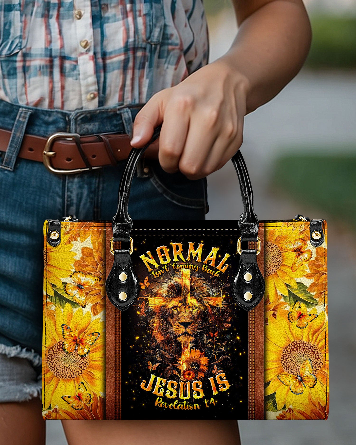 Normal Isn't Coming Back Leather Handbag - Tlnt0804245