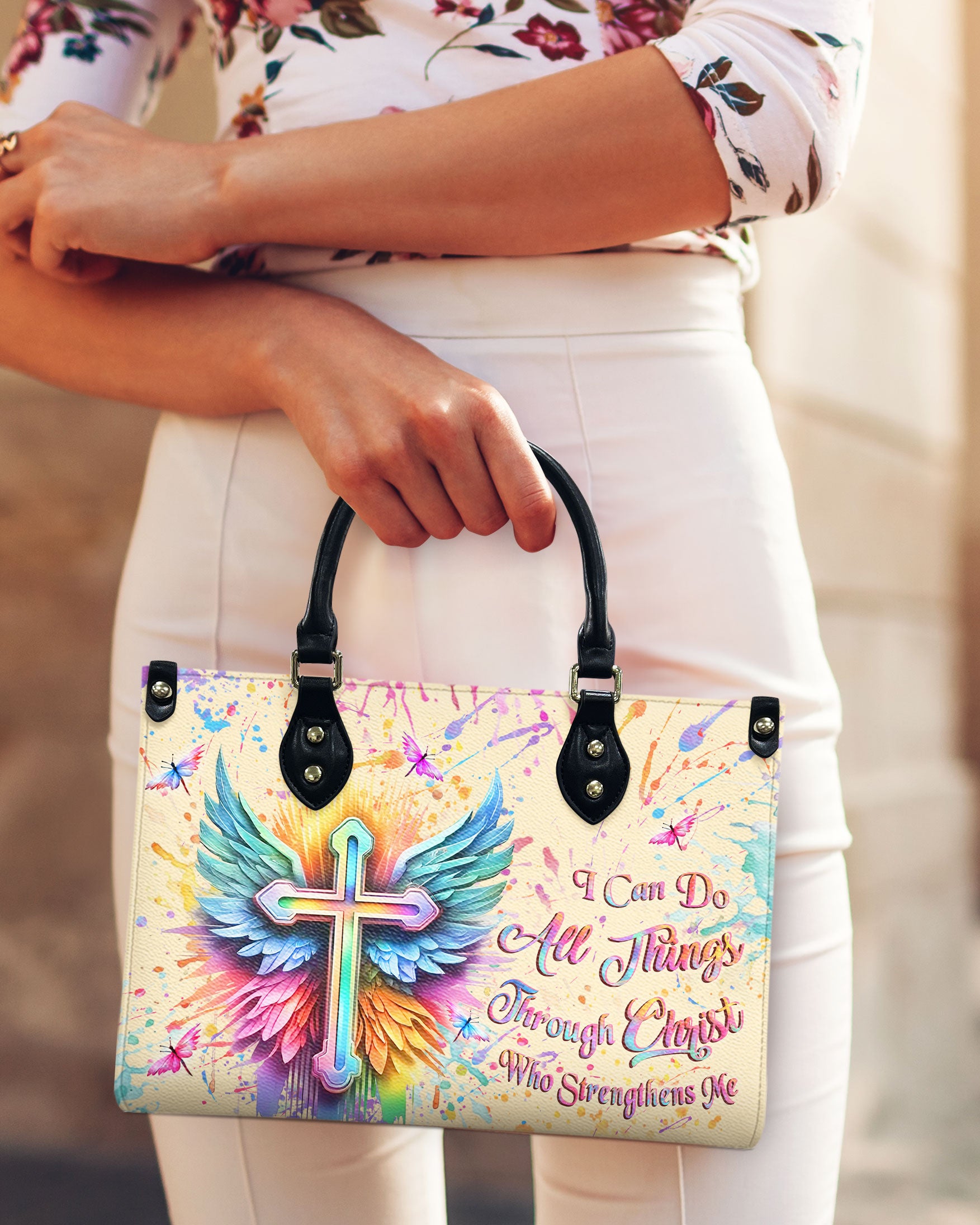 I Can Do All Things Leather Handbag - Yhlt1208244