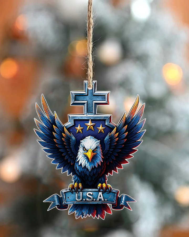 Usa Eagle Cross Ornament & Keychain - Yhhn1308254