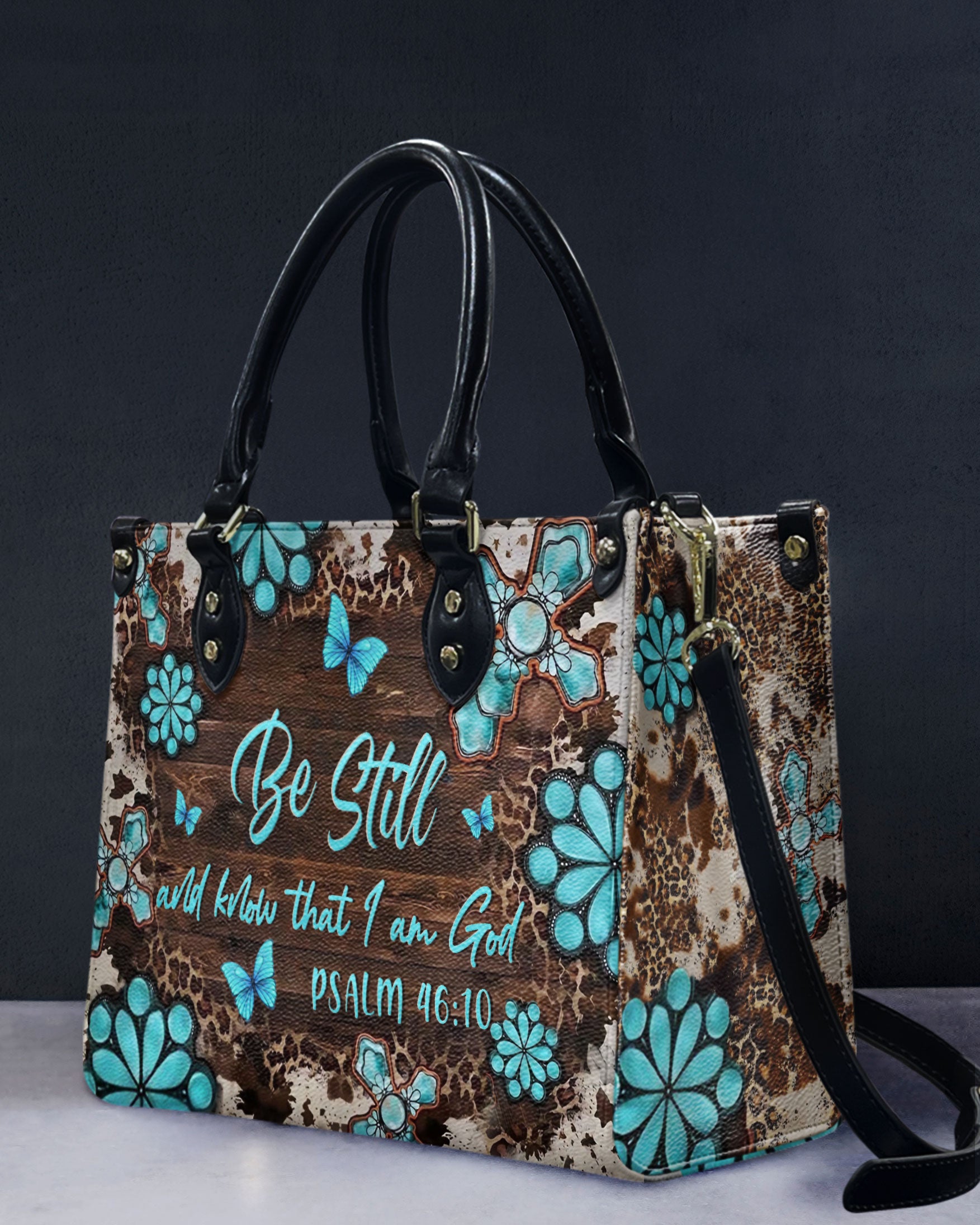Be Still And Know That I Am God Leather Handbag - Yhln0307244