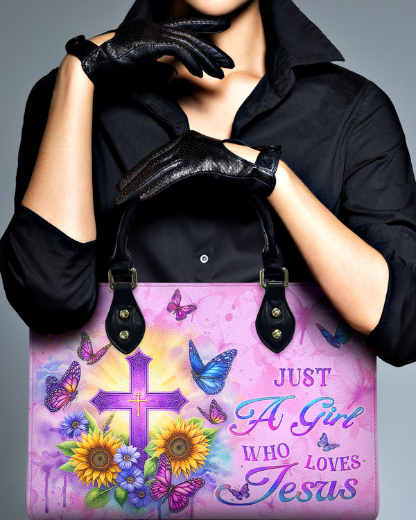 Just A Girl Who Loves Jesus Leather Handbag - Yhlt0411245