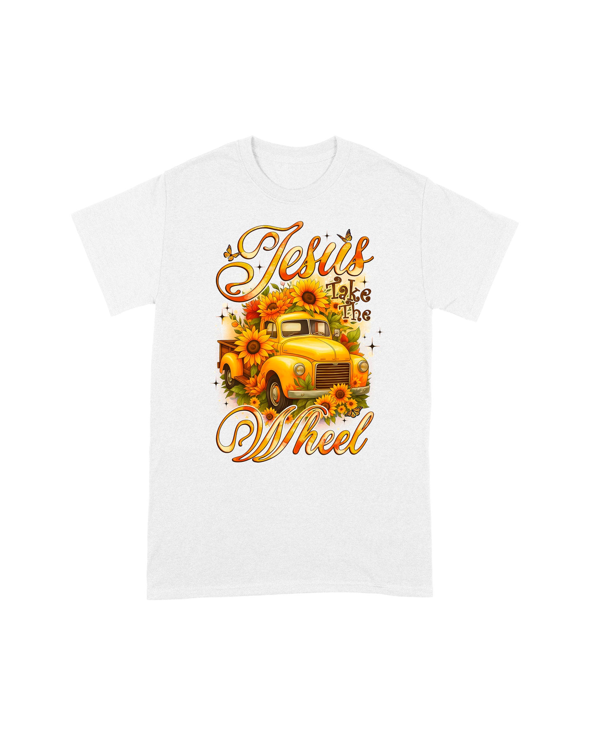 Jesus Take The Wheel Sunflowers Cotton Shirt - Tyqy2208253