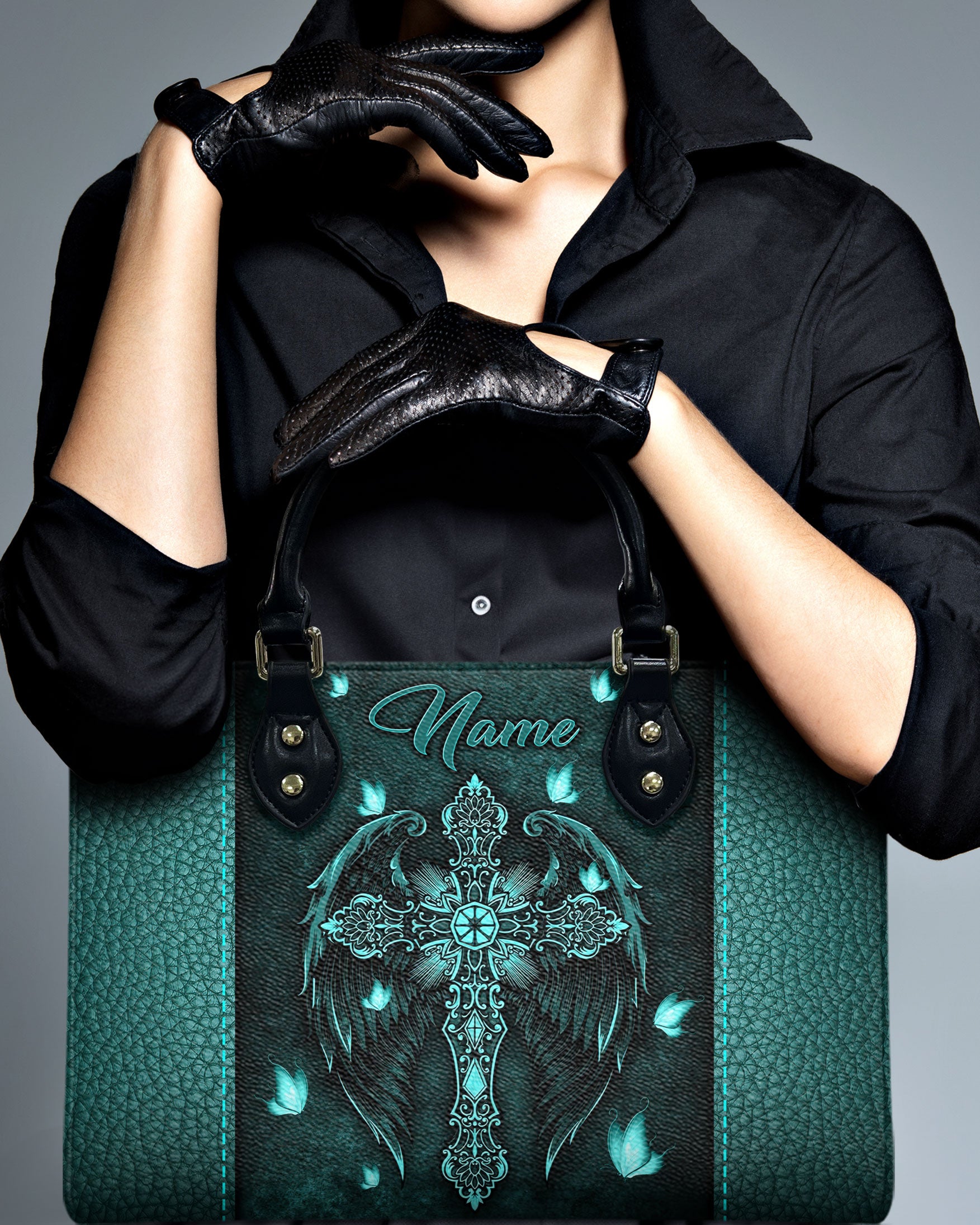 Cross Wings Leather Handbag - Tlnt2706243