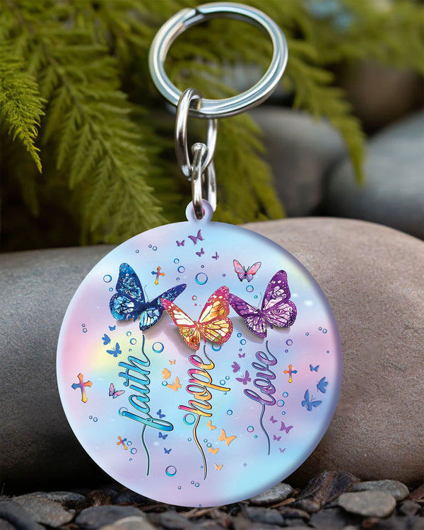 Faith Hope Love Butterfly Ornament & Keychain - Yhlt2908254
