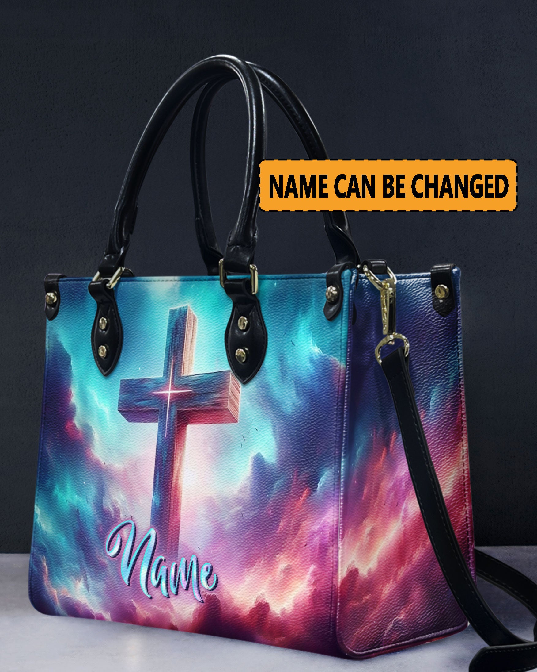Cross In Sky Leather Handbag - Yhln1909244