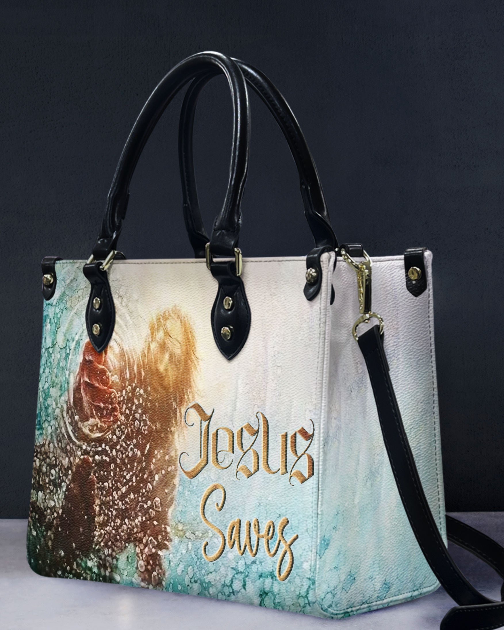 Jesus Saves Leather Handbag - Yhln2309244