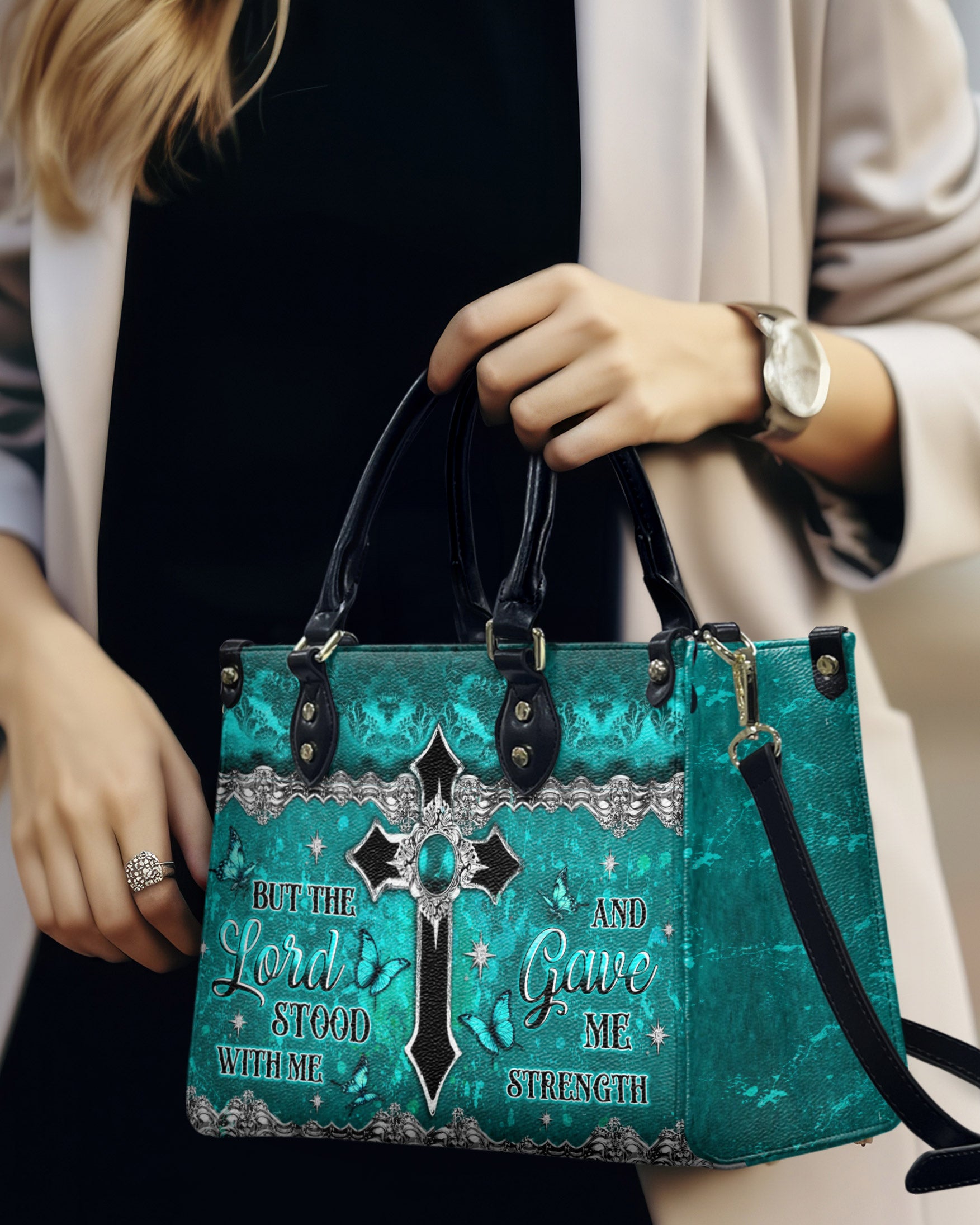 Lord Stood With Me Leather Handbag - Yhlt2506244