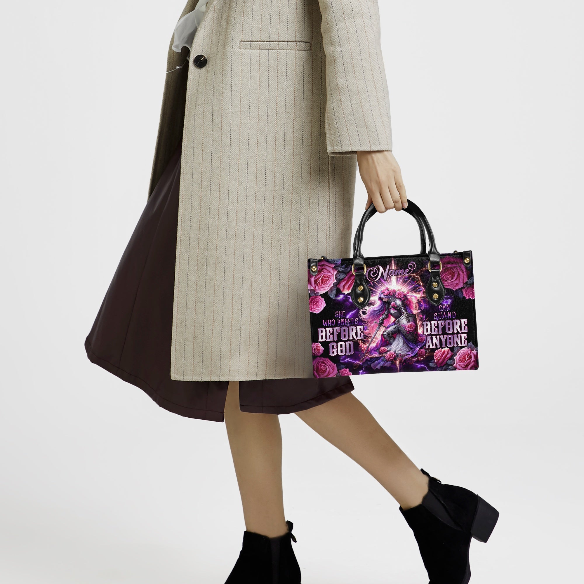 She Who Kneels Before God Leather Handbag - Tlnt2203241