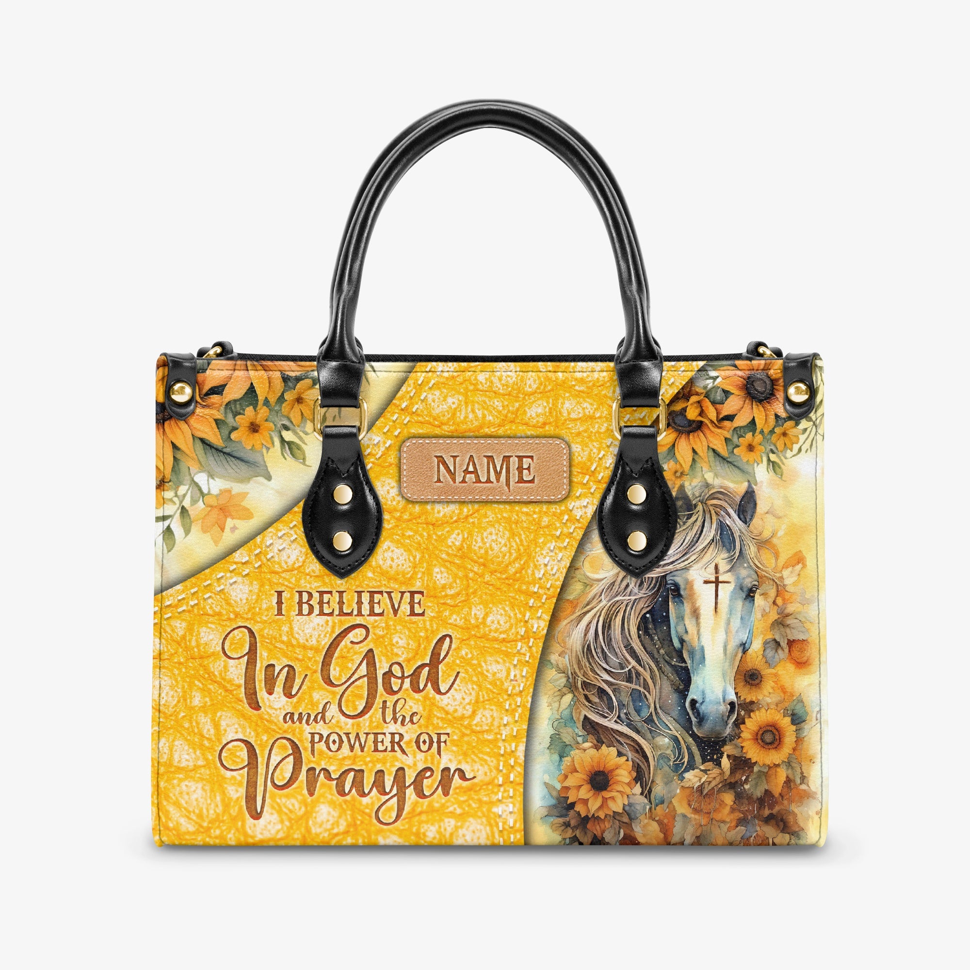 I Believe In God Horse Leather Handbag - Tlno0204244