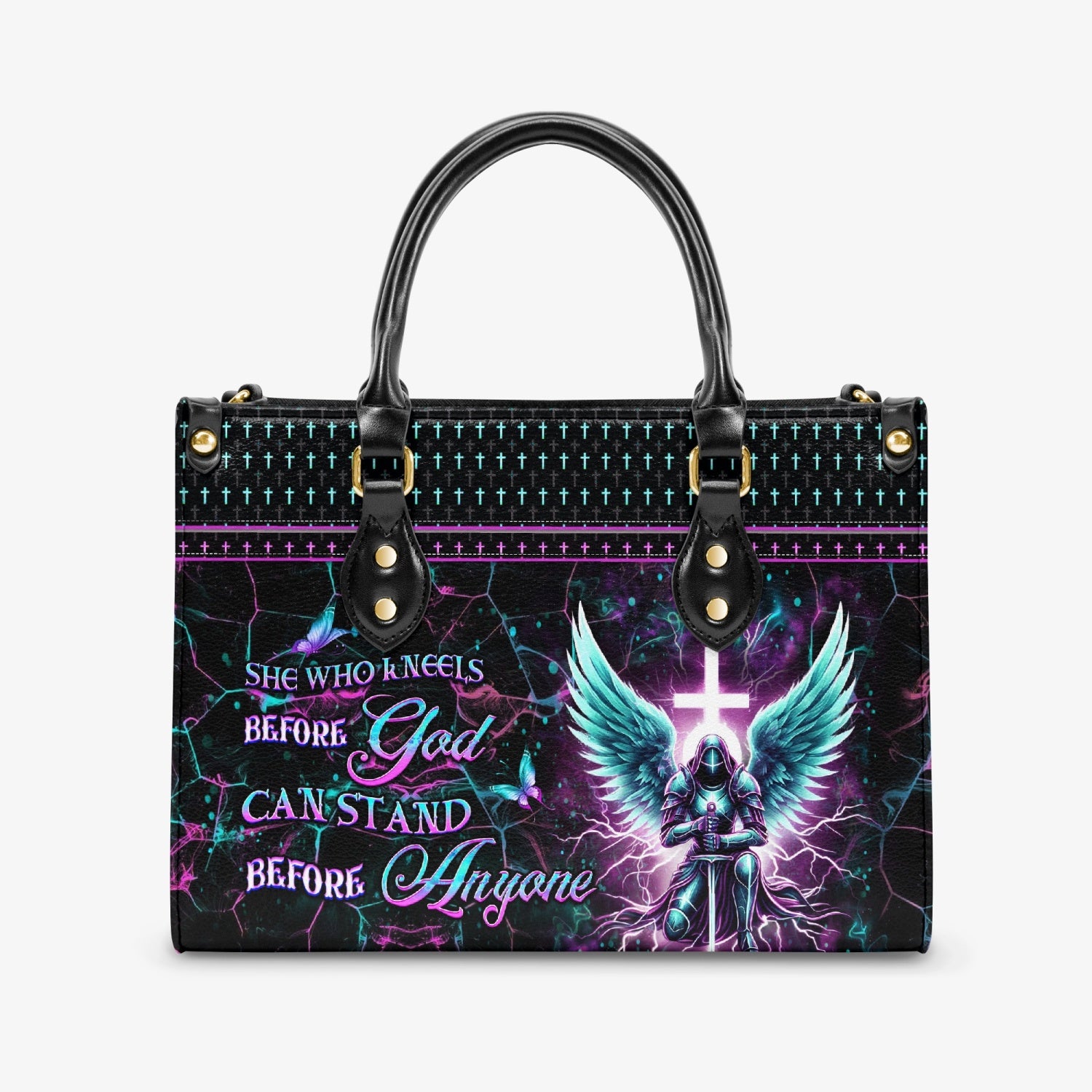 She Who Kneels Before God Leather Handbag - Yhdu2603243