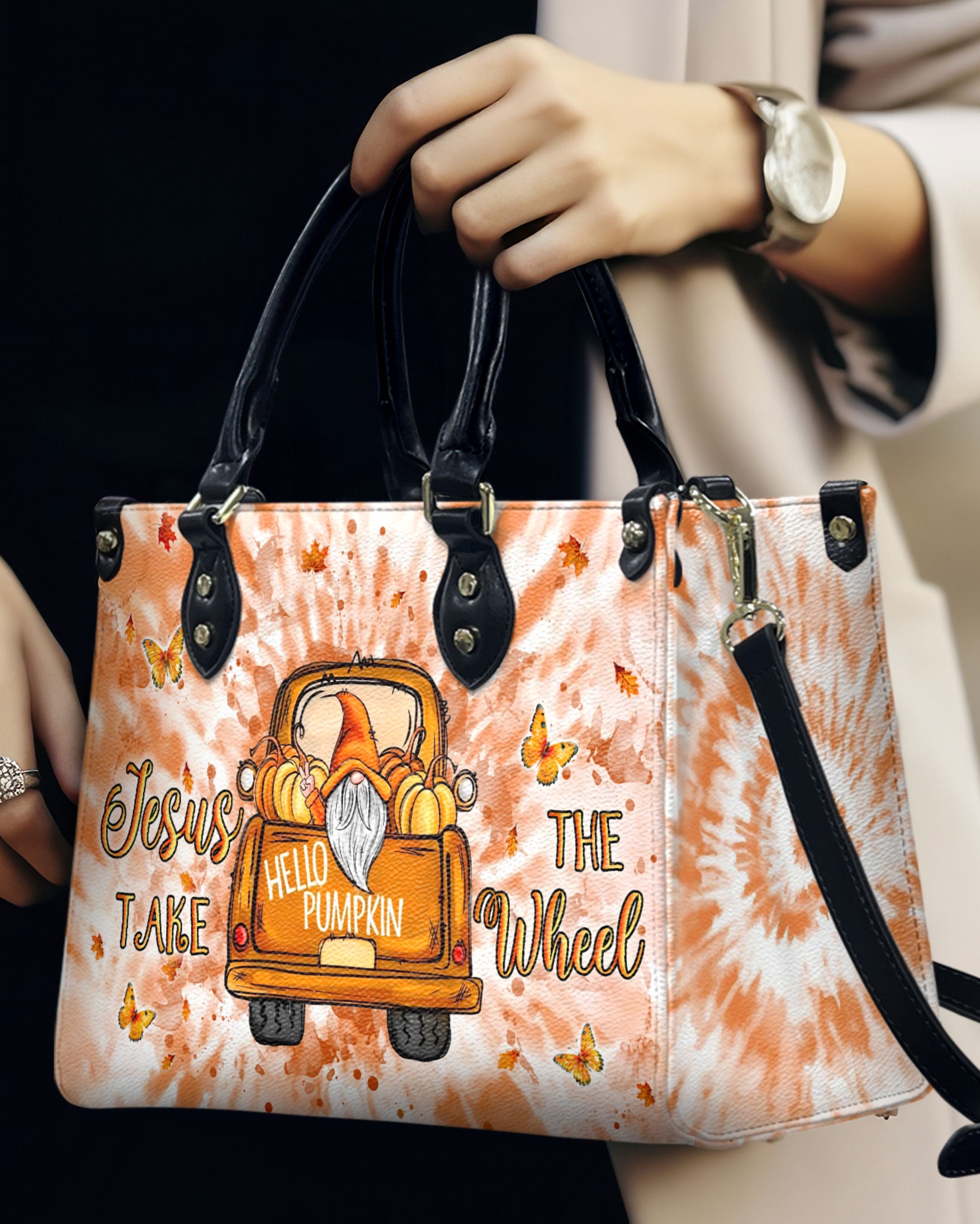 Jesus Take The Wheel Leather Handbag - Yhln1809244