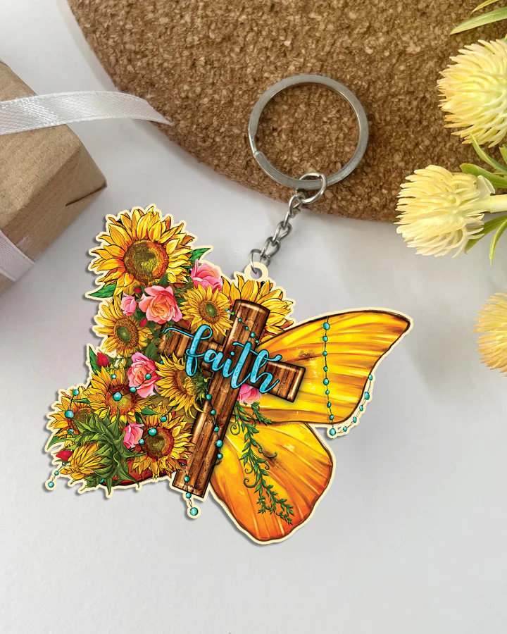 Faith Butterfly Sunflowers Ornament & Keychain - Yhhn0509255