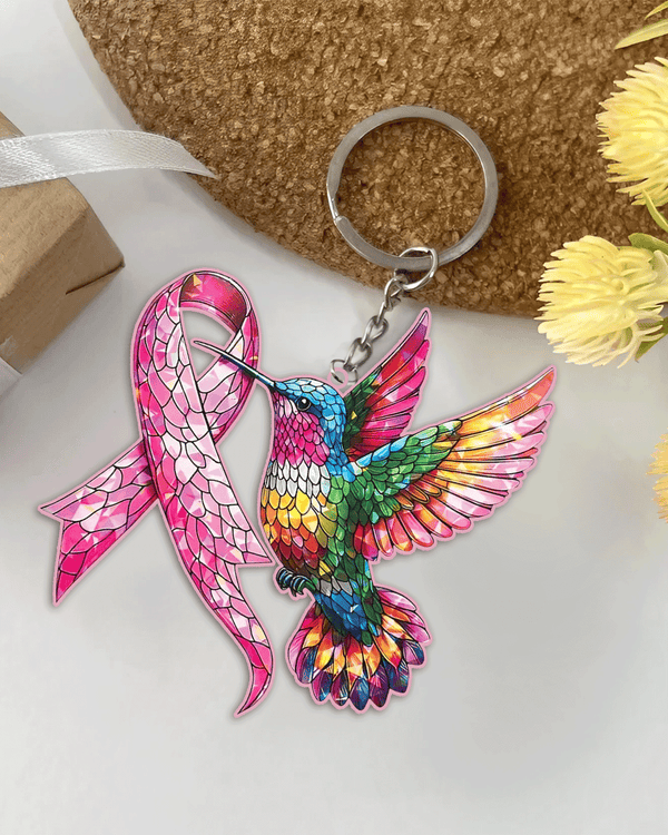 Breast Cancer Awareness Hummingbird Ornament & Keychain - Yhlt1308254