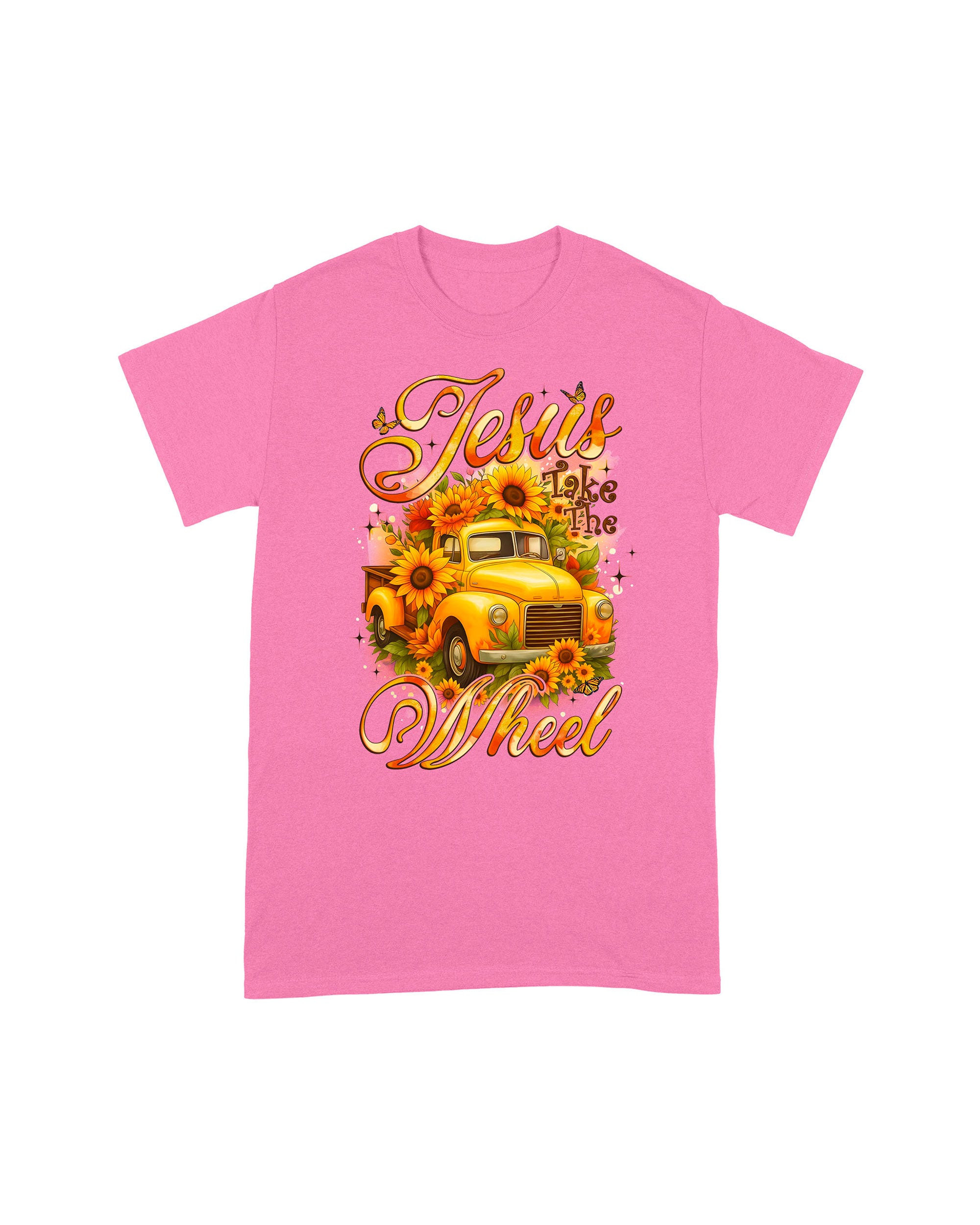 Jesus Take The Wheel Sunflowers Cotton Shirt - Tyqy2208253