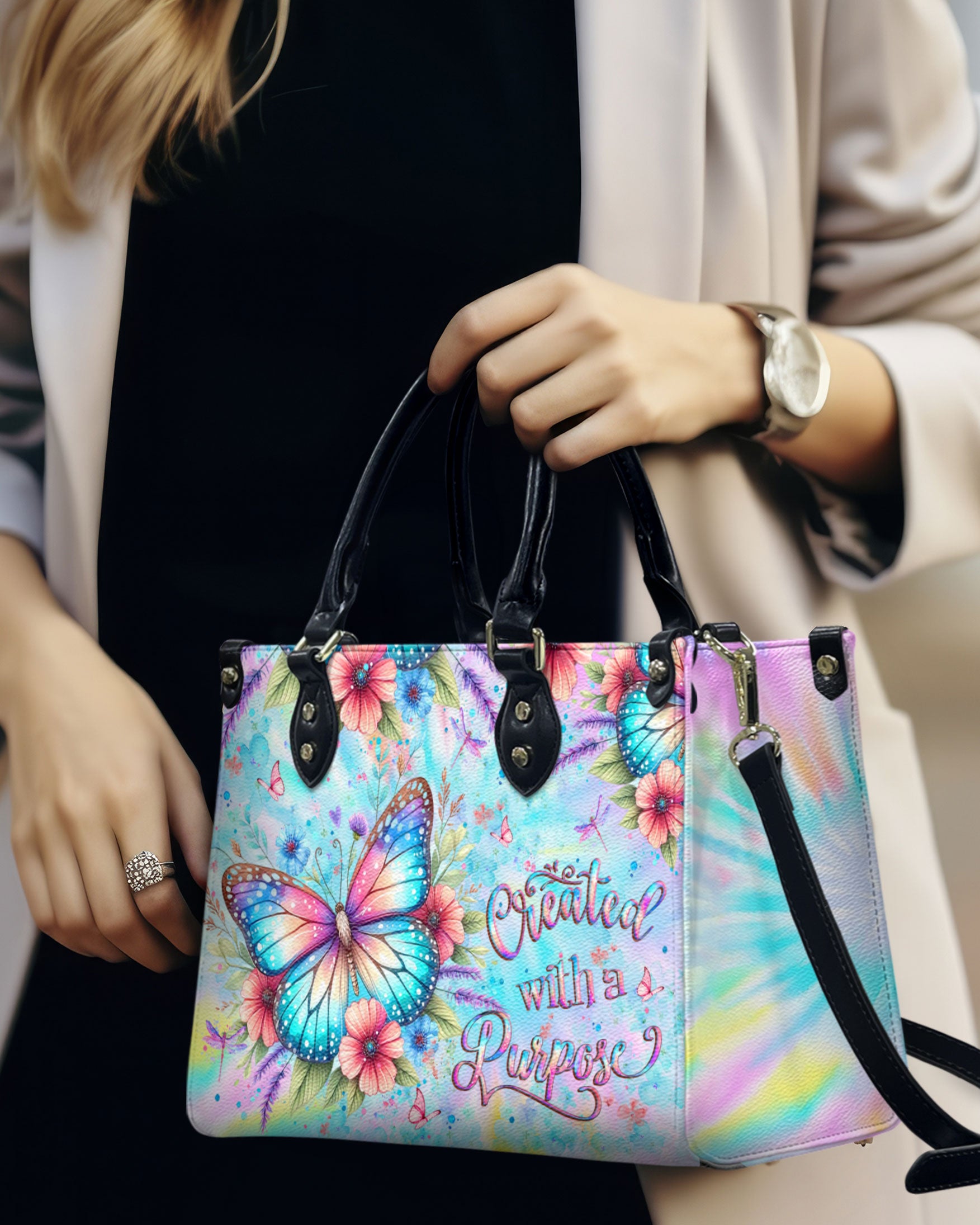 Created With A Purpose Leather Handbag - Yhlt1308243